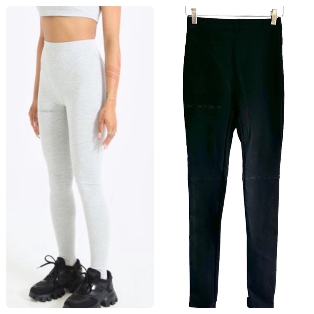 Matte Brand Sz Small Frame Stirrup Leggings Activewear Workout Gym Black